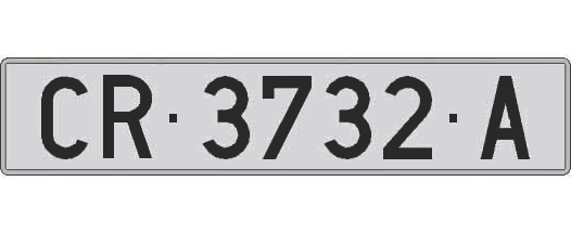 CR3732A matricula larga