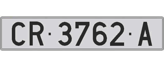CR3762A matricula larga