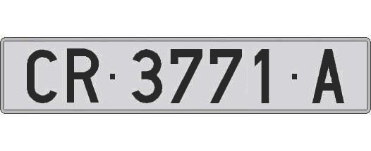 CR3771A matricula larga