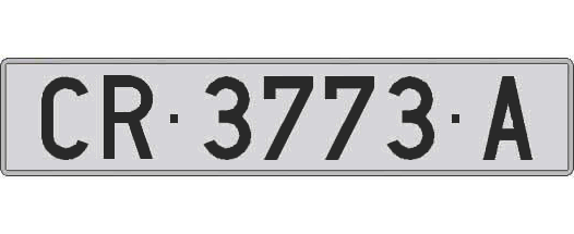 CR3773A matricula larga