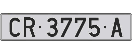 CR3775A matricula larga