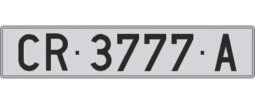 CR3777A matricula larga