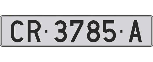 CR3785A matricula larga