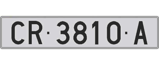 CR3810A matricula larga