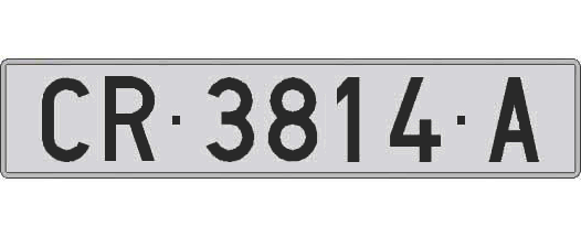 CR3814A matricula larga
