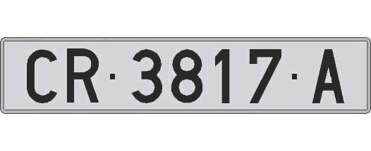 CR3817A matricula larga