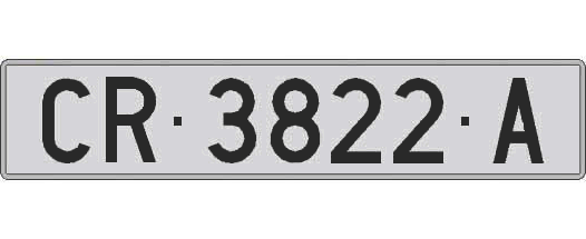 CR3822A matricula larga