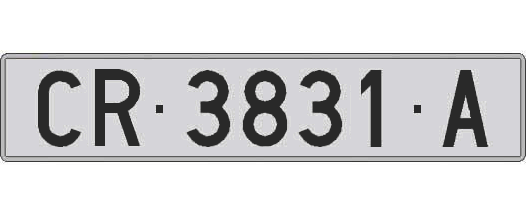 CR3831A matricula larga