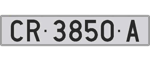CR3850A matricula larga