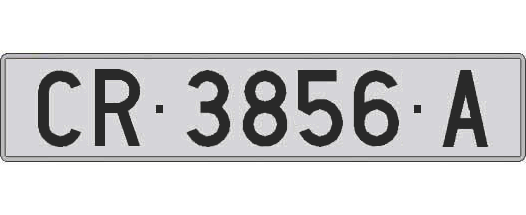 CR3856A matricula larga
