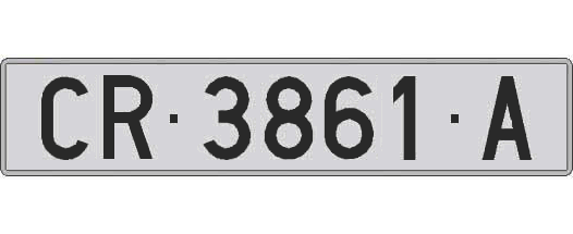 CR3861A matricula larga