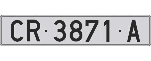 CR3871A matricula larga