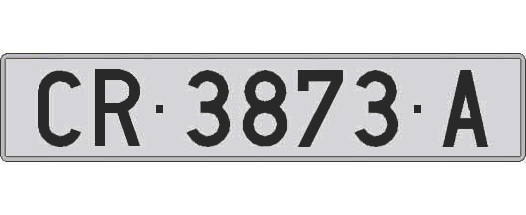 CR3873A matricula larga