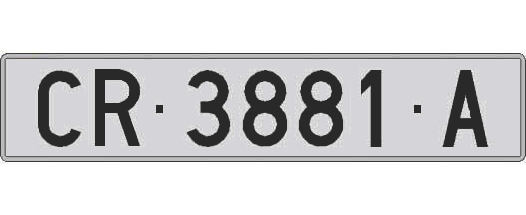 CR3881A matricula larga