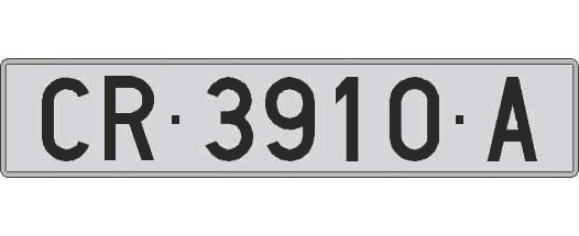 CR3910A matricula larga
