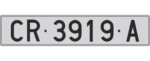 CR3919A matricula larga