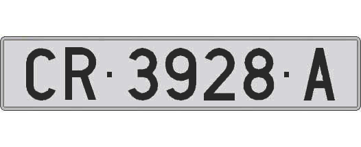 CR3928A matricula larga