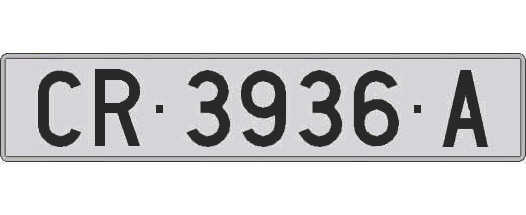 CR3936A matricula larga