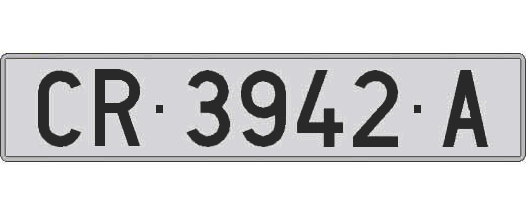 CR3942A matricula larga