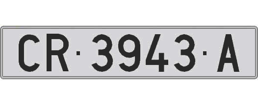 CR3943A matricula larga