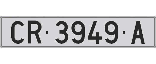 CR3949A matricula larga