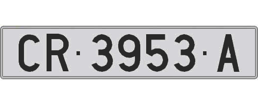 CR3953A matricula larga