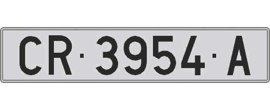 CR3954A matricula larga
