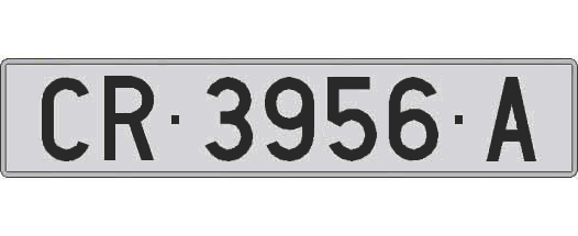 CR3956A matricula larga