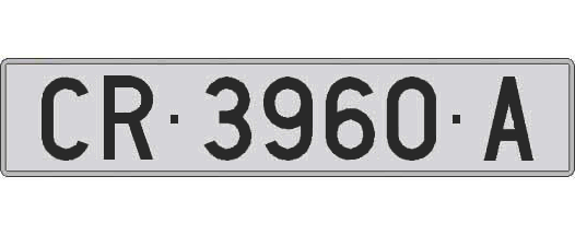 CR3960A matricula larga