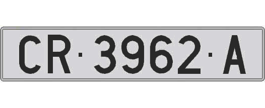CR3962A matricula larga