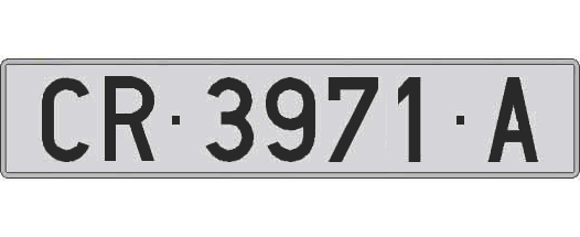 CR3971A matricula larga
