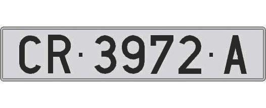 CR3972A matricula larga