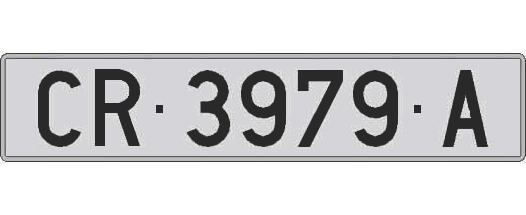CR3979A matricula larga