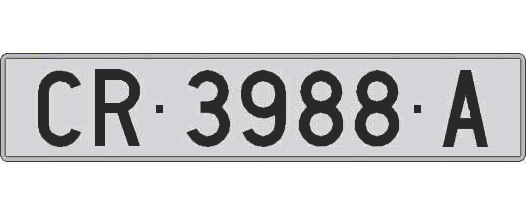 CR3988A matricula larga