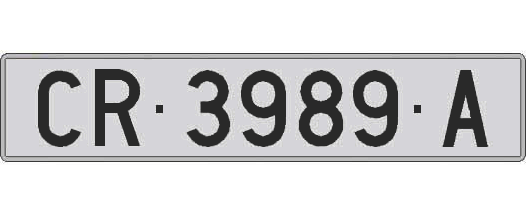 CR3989A matricula larga
