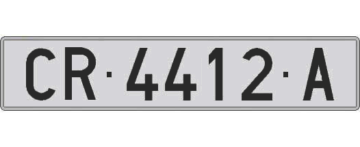 CR4412A matricula larga