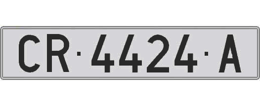 CR4424A matricula larga