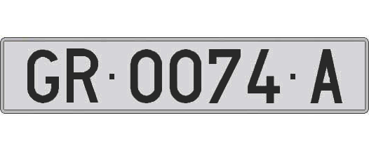 GR0074A matricula larga