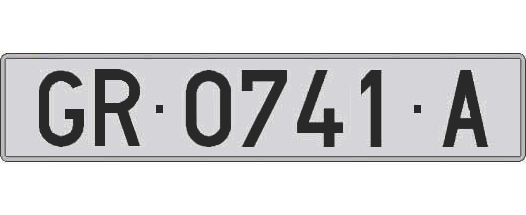 GR0741A matricula larga