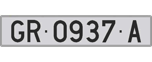 GR0937A matricula larga
