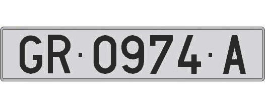 GR0974A matricula larga