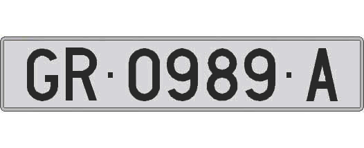 GR0989A matricula larga
