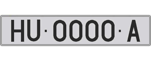 HU0000A matricula larga