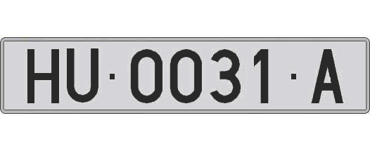 HU0031A matricula larga