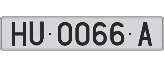 HU0066A matricula larga