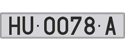 HU0078A matricula larga