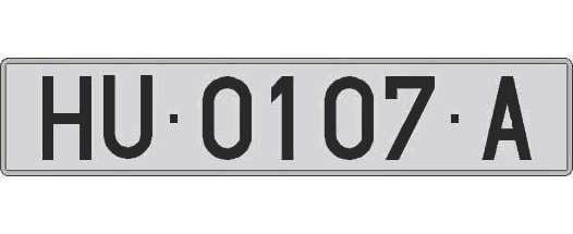 HU0107A matricula larga