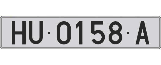 HU0158A matricula larga