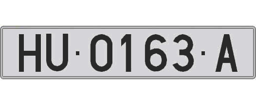 HU0163A matricula larga