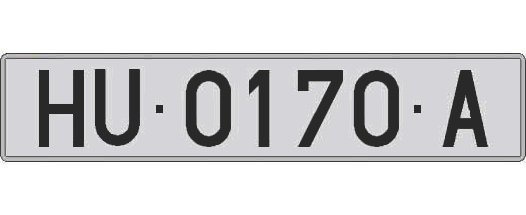 HU0170A matricula larga